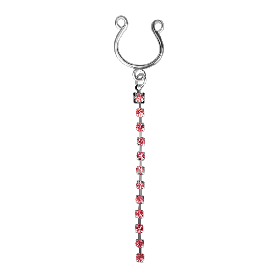 Nippelclip mit Strasskette