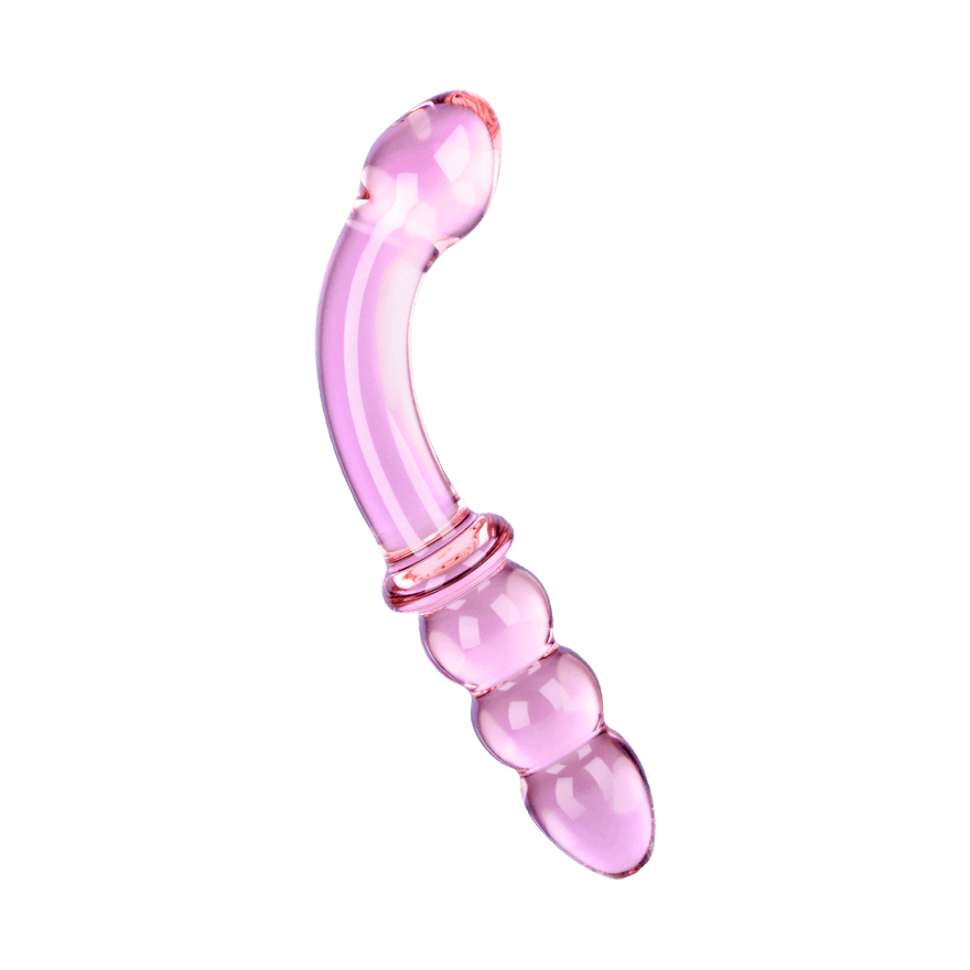 Gebogener Glasdildo, 17,5 cm