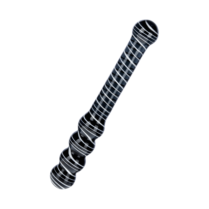 Glasdildo mit Kugelstruktur, 21,5 cm