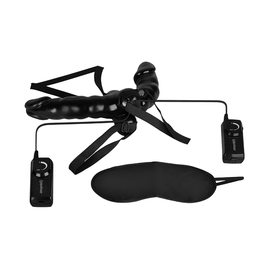 Vibr. Double Delight Strap-On, 32,5 cm