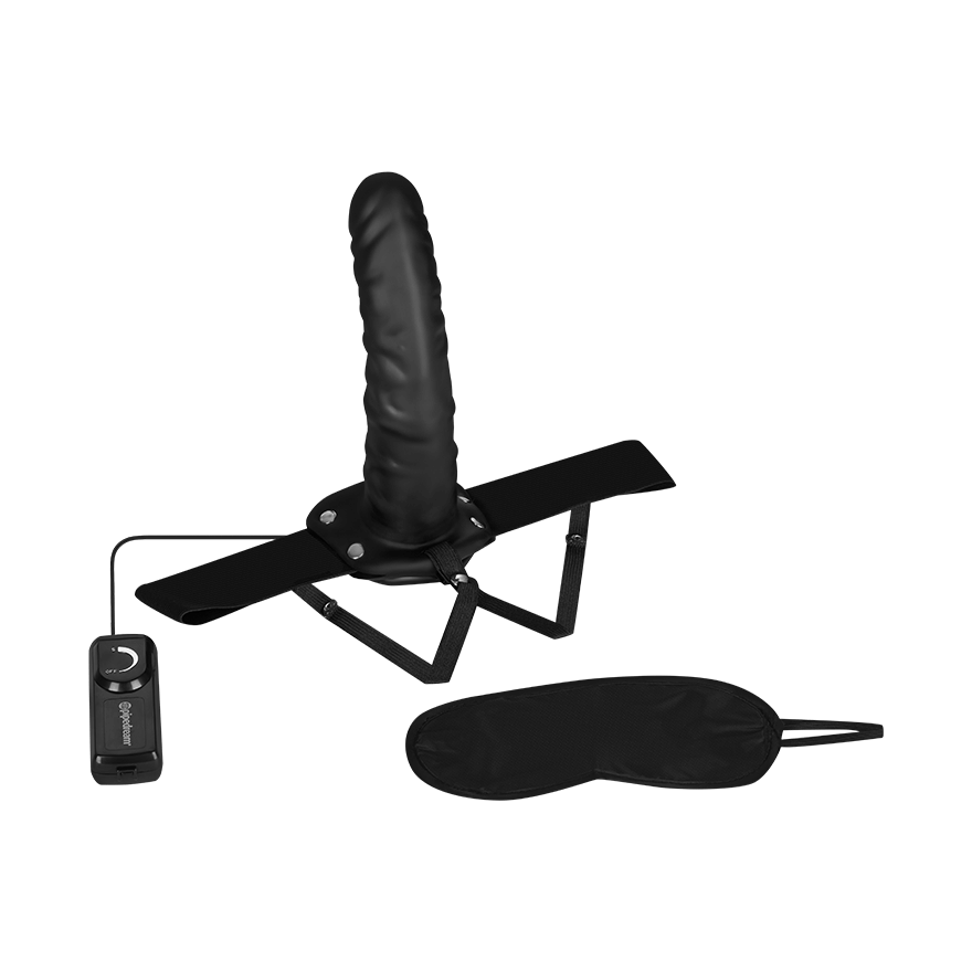 Vibrating Hollow Strap-On, 22,5 cm