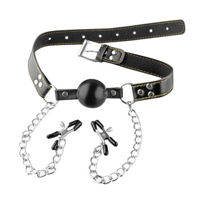 Ball Gag & Clamps Ball Gag & Clamps