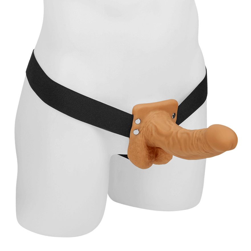 Hollow Strap-On with Balls, 21 cm