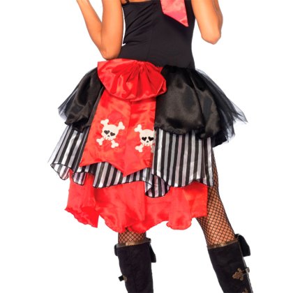 Piratenschleppe mit Totenkopf-Details Piratenschleppe mit Totenkopf-Details