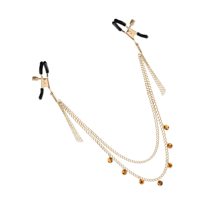 Amber - Chained Nipple Clamps Amber - Chained Nipple Clamps