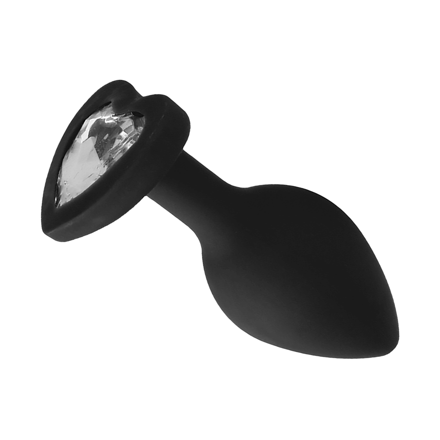 Large Diamond Heart Butt Plug, 8 cm