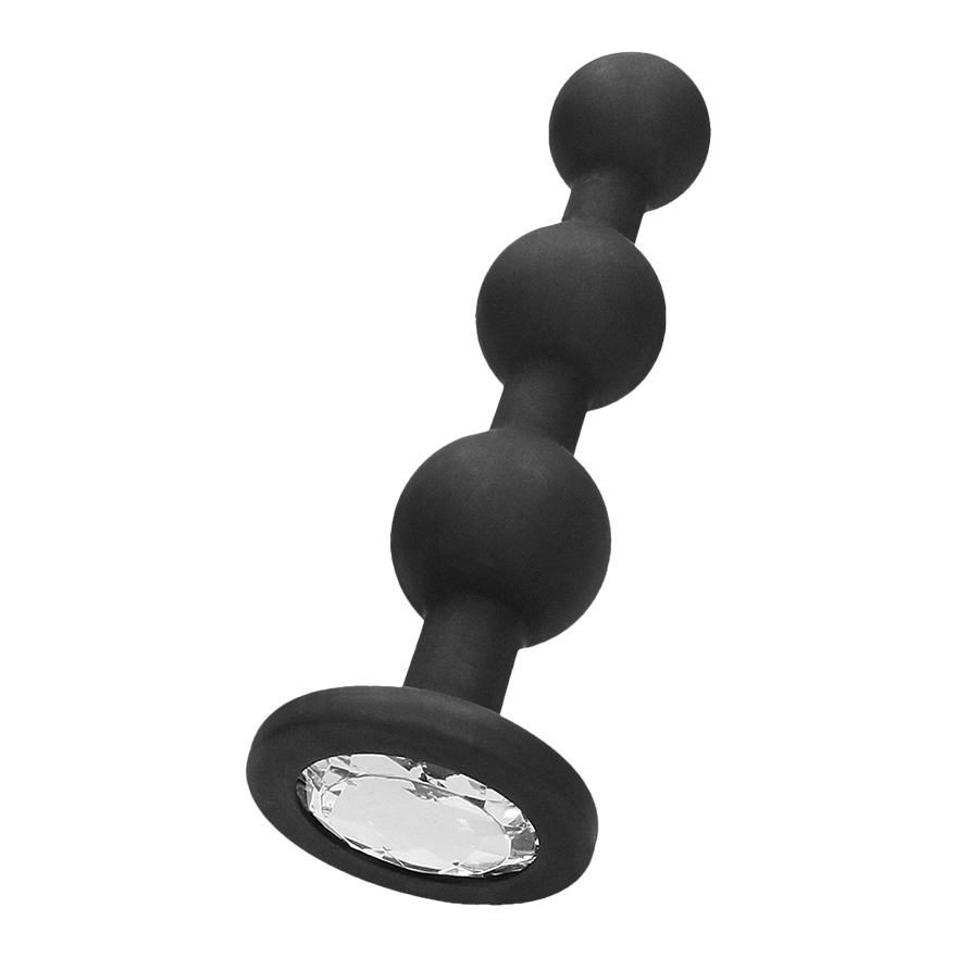 Silicone Beaded Diamond Butt Plug, 11,4 cm