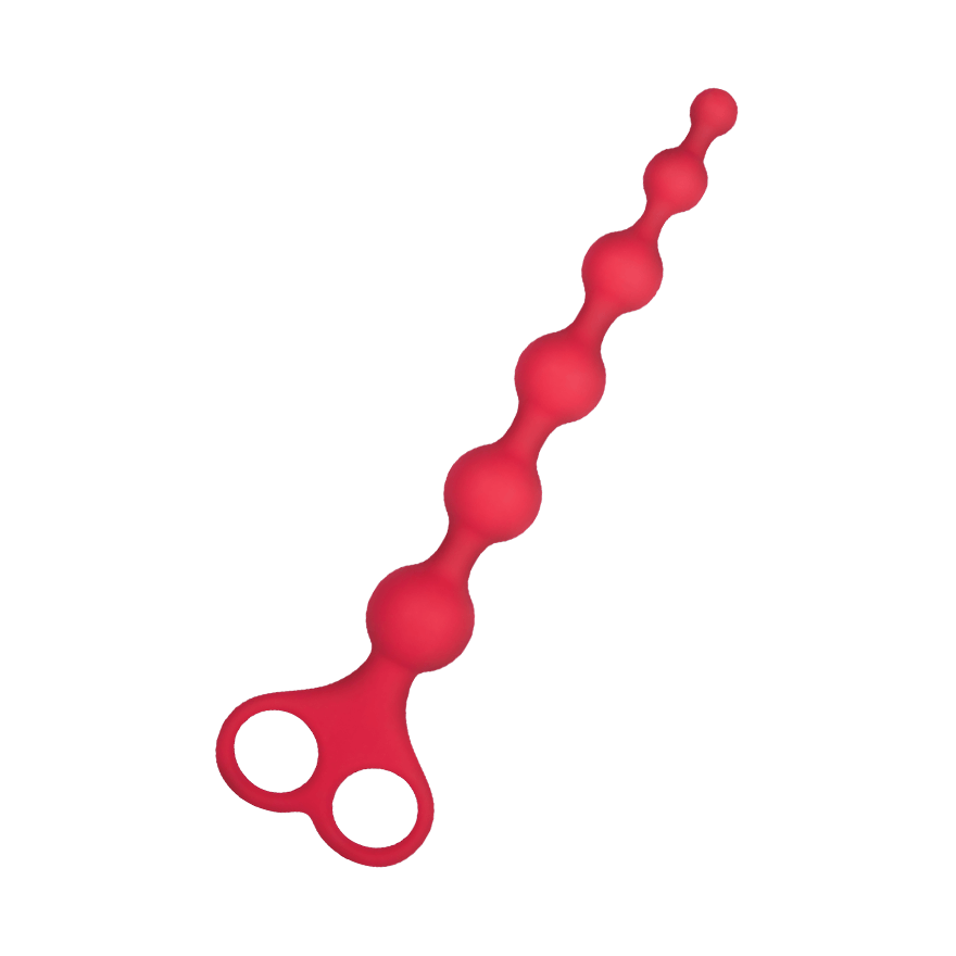 Ribbed Silicone Anal Beads, 26 cm