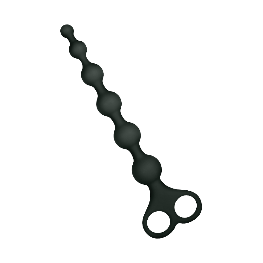 Ribbed Silicone Anal Beads, 26 cm