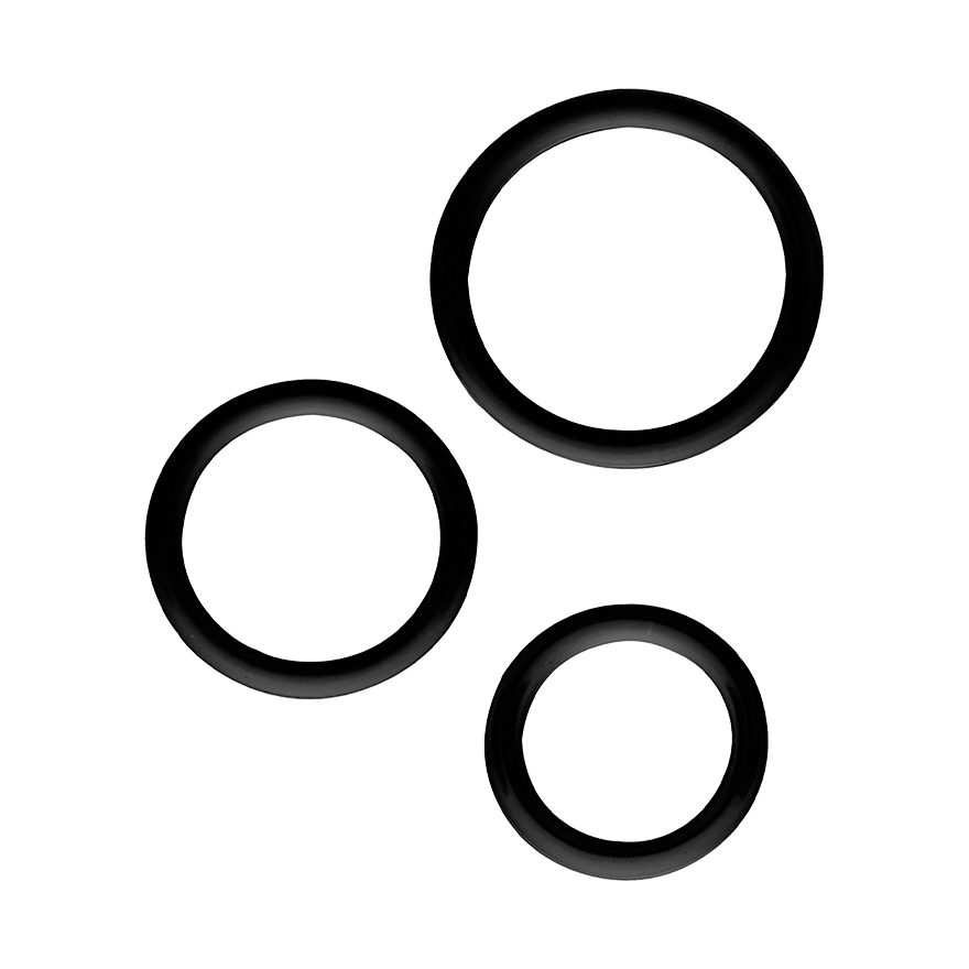3 Silicone Cockrings, 3 Teile, 3,2-5 cm