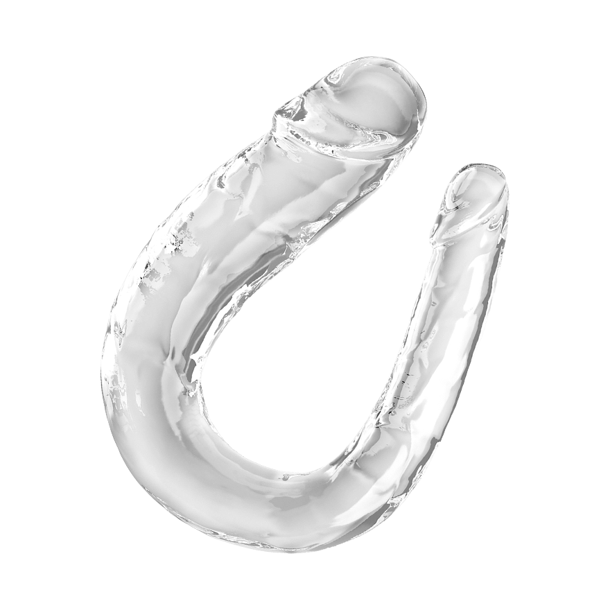 King Cock Clear - Large Double Trouble, 44 cm