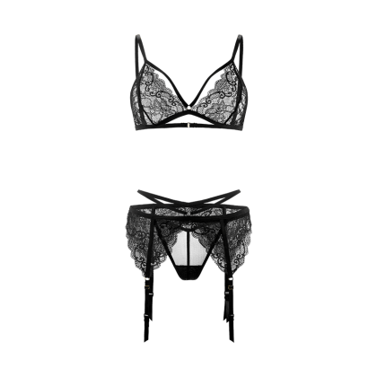 Spitzen-Set mit Golddetails, 3 Teile Spitzen-Set mit Golddetails, 3 Teile