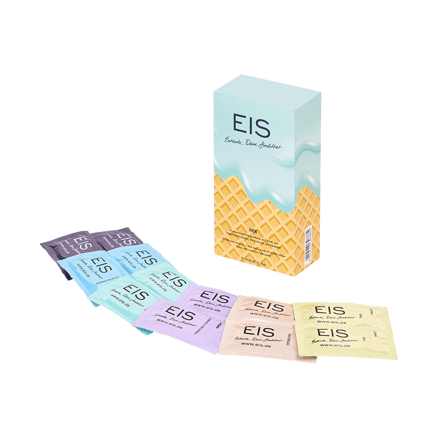 Markenkondome Mix, 18 Stück, 53 mm