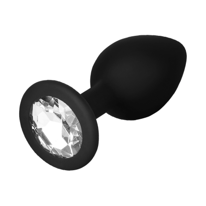 Silikon-Analdildo mit Kristall, S, 7 cm Silikon-Analdildo mit Kristall, S, 7 cm