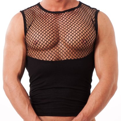 Hautenges Shirt mit Netzeinsatz Hautenges Shirt mit Netzeinsatz