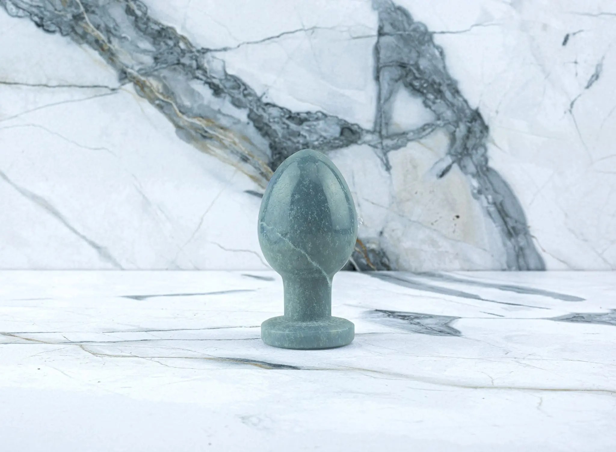 Kristall Buttplug Ava - Blauer Aventurin