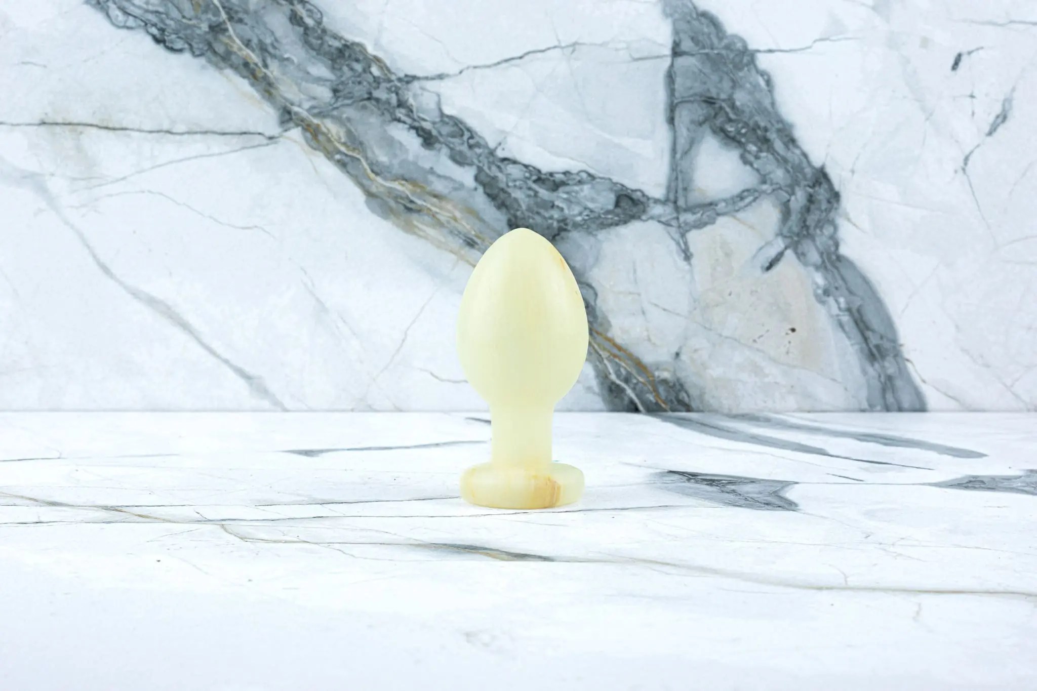 Kristall-Knopfstecker Ava - Orange Aventurin