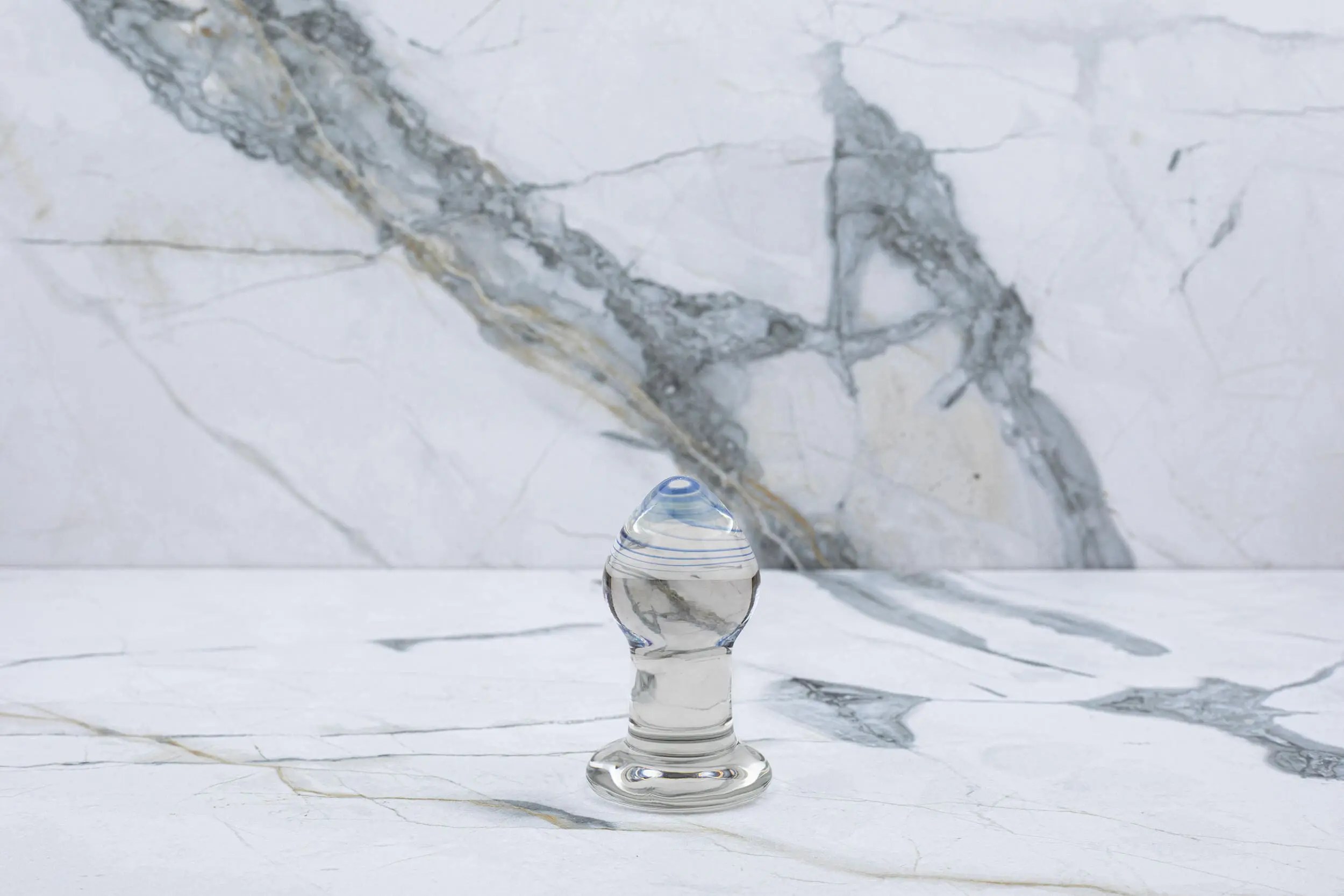 Gläs - Amethyst Regen Glas Buttplug
