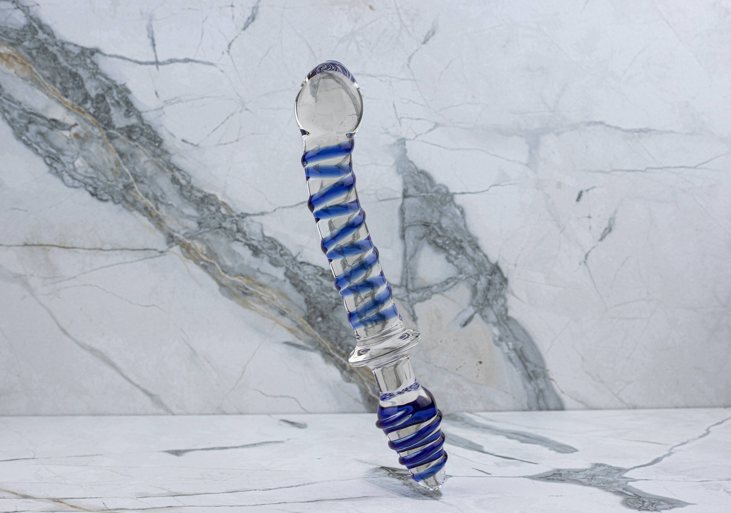 Gläs - Herr Swirly Double Ended Glas Dildo & Butt Plugg
