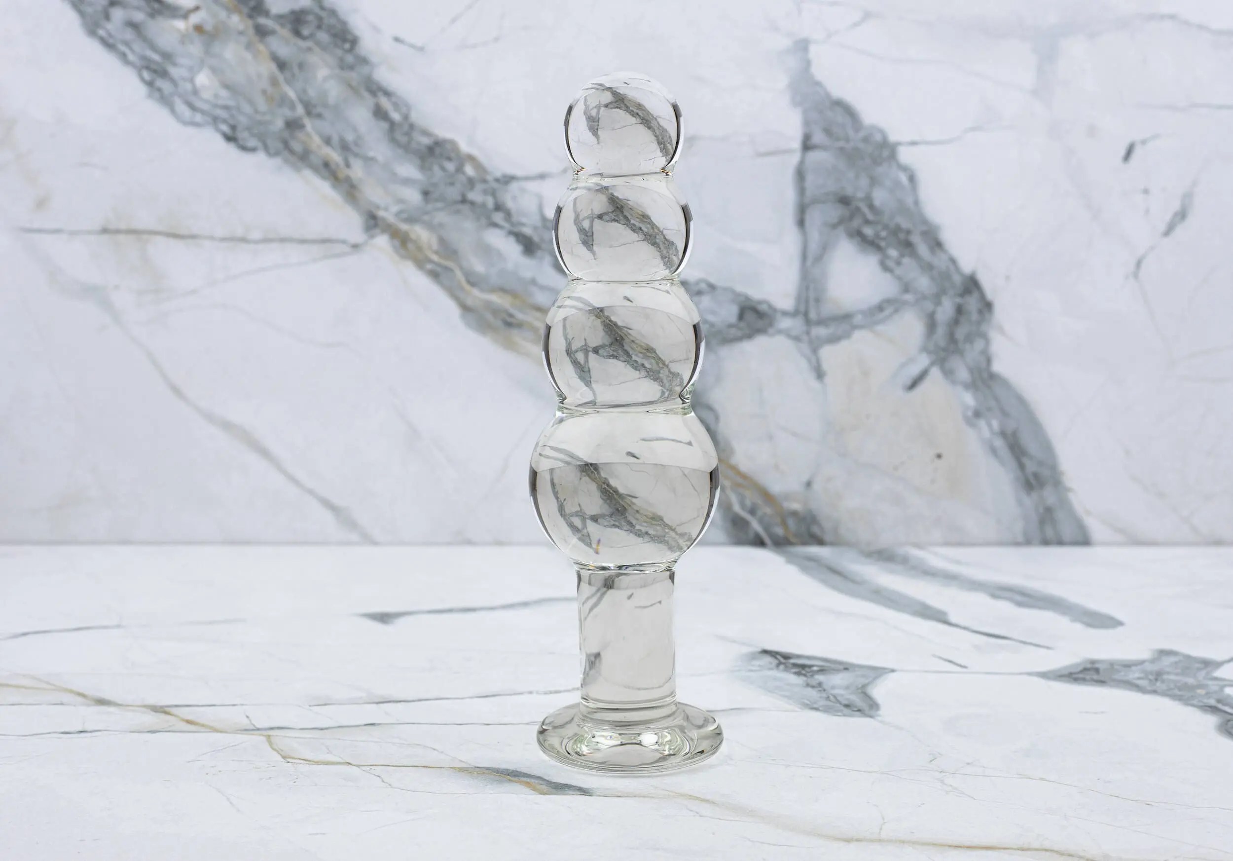 Gläs - Perlen Buttplug