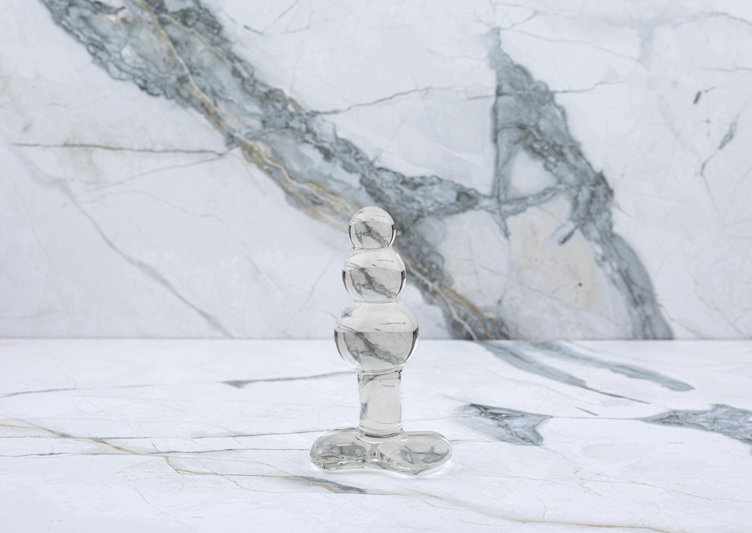 Gläs - Perlenglas Buttplug