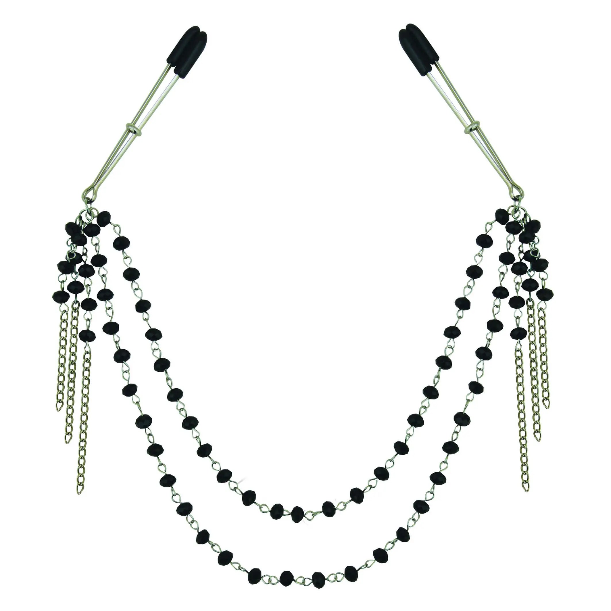 Sportsheets - Sincerely Black Jeweled Nipple Clamps