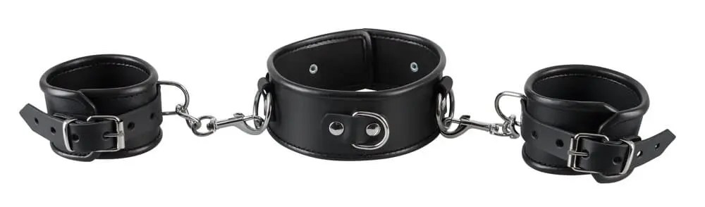 Zado - Lederhalsband und Handschellen