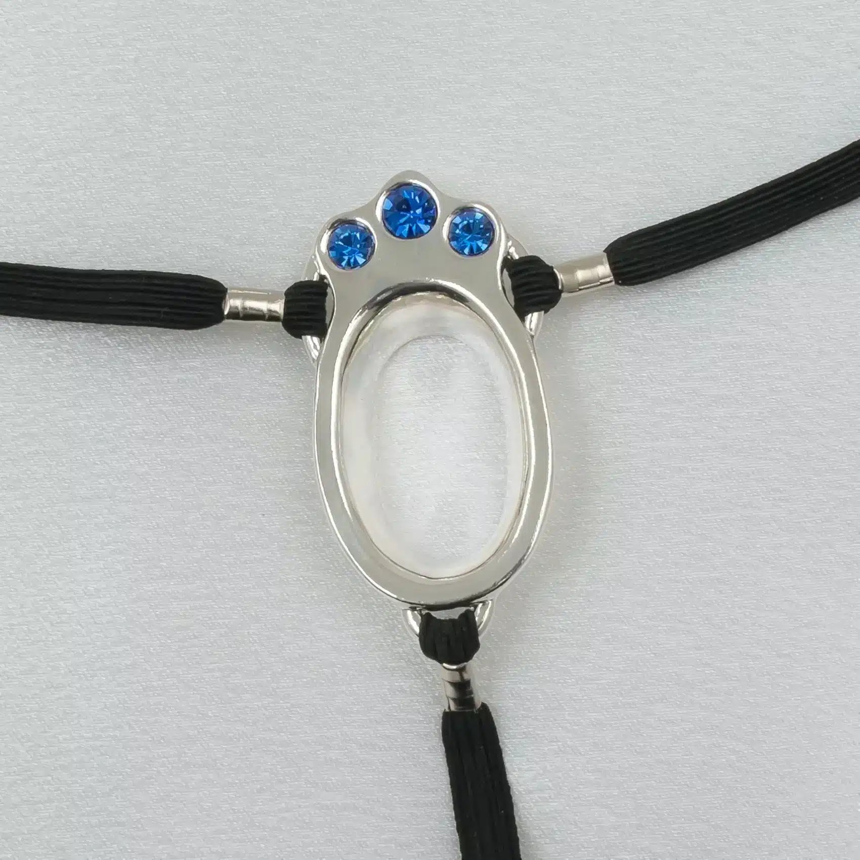 Sylvie Monthulé - Klitorisschmuck Blauer Kristall 