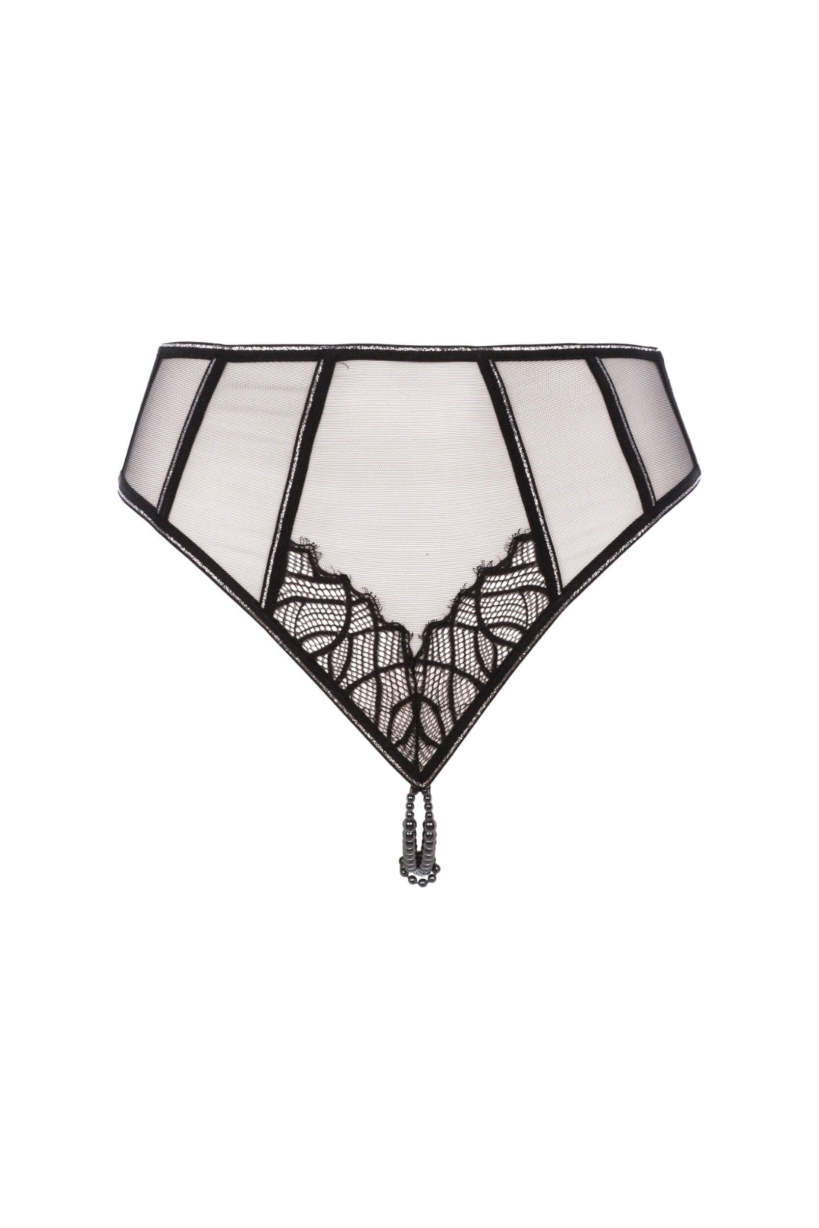 Bracli - Manhattan High Waisted - Luxuriöse Perlenstring-Dessous Größe S