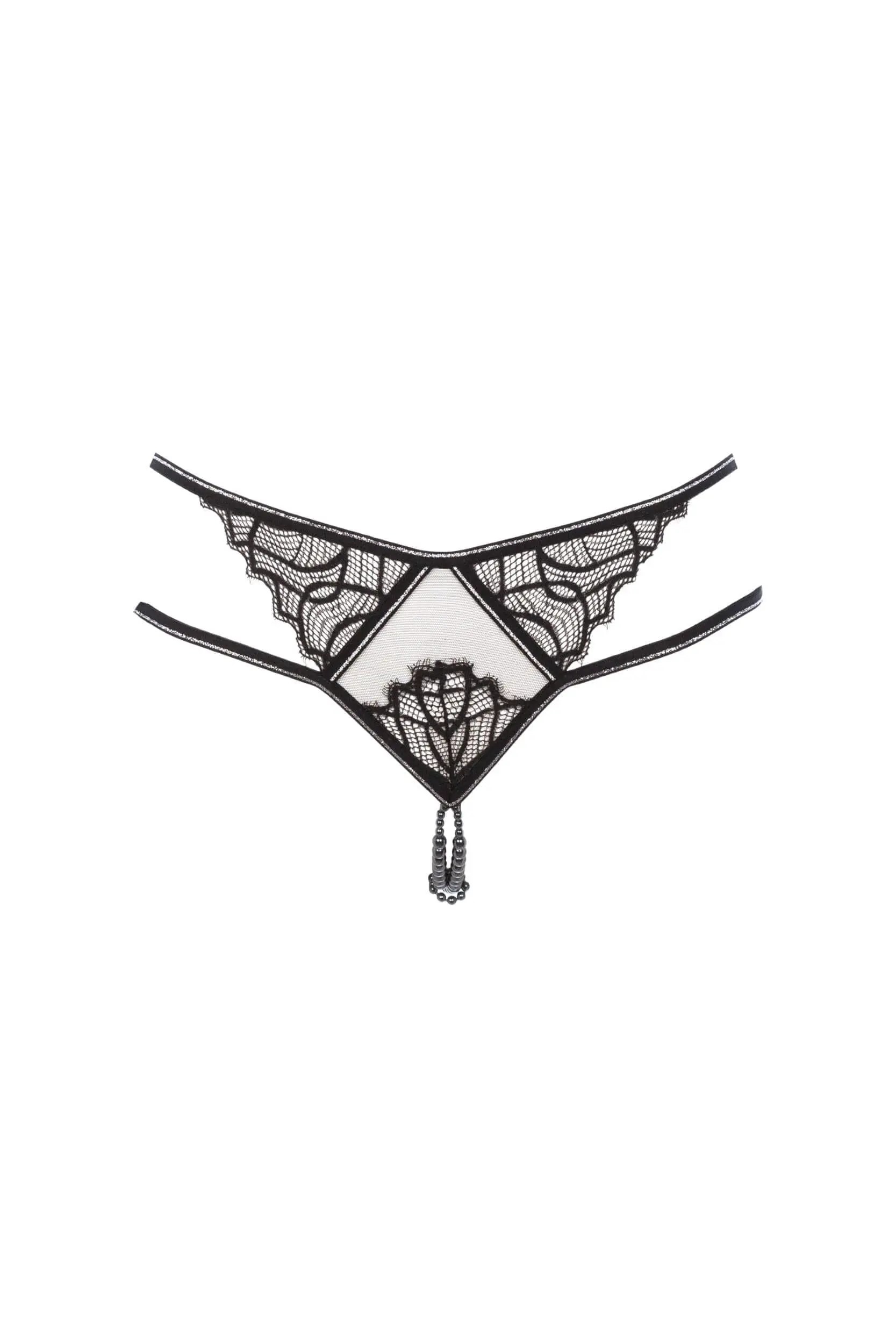 Bracli - Manhattan Strumpfhosen - Luxuriöse Perlenstring-Dessous Größe S