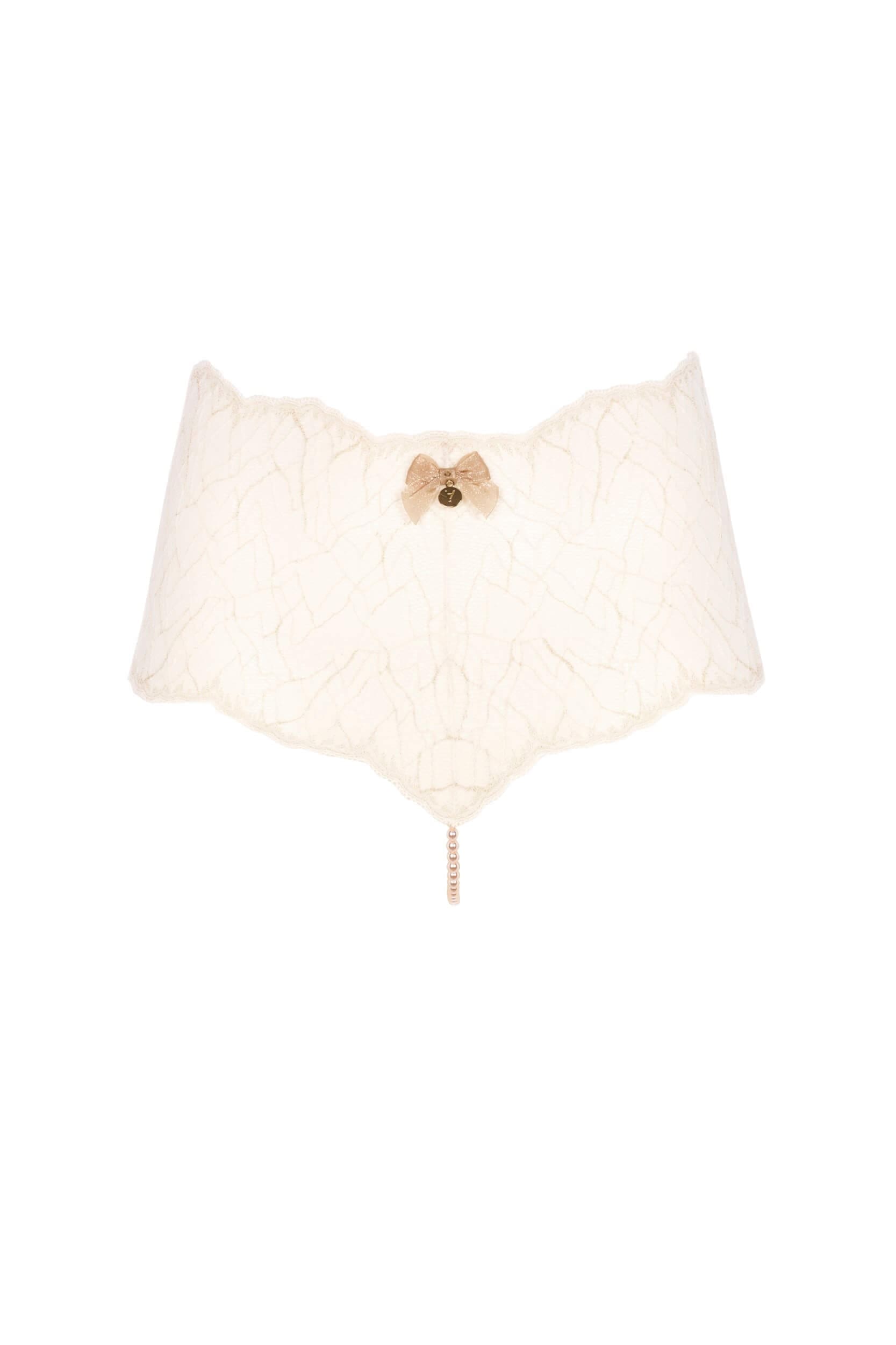 Bracli - Sydney Panty Elfenbein - Luxus Perlenstring Dessous Größe Plus