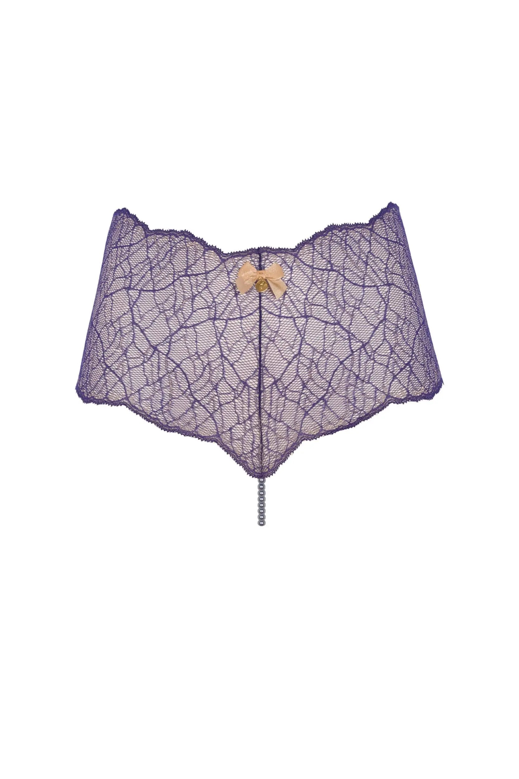 Bracli - Sydney Panty Heavenly Blue - Luxus Perlenstring Dessous Größe S