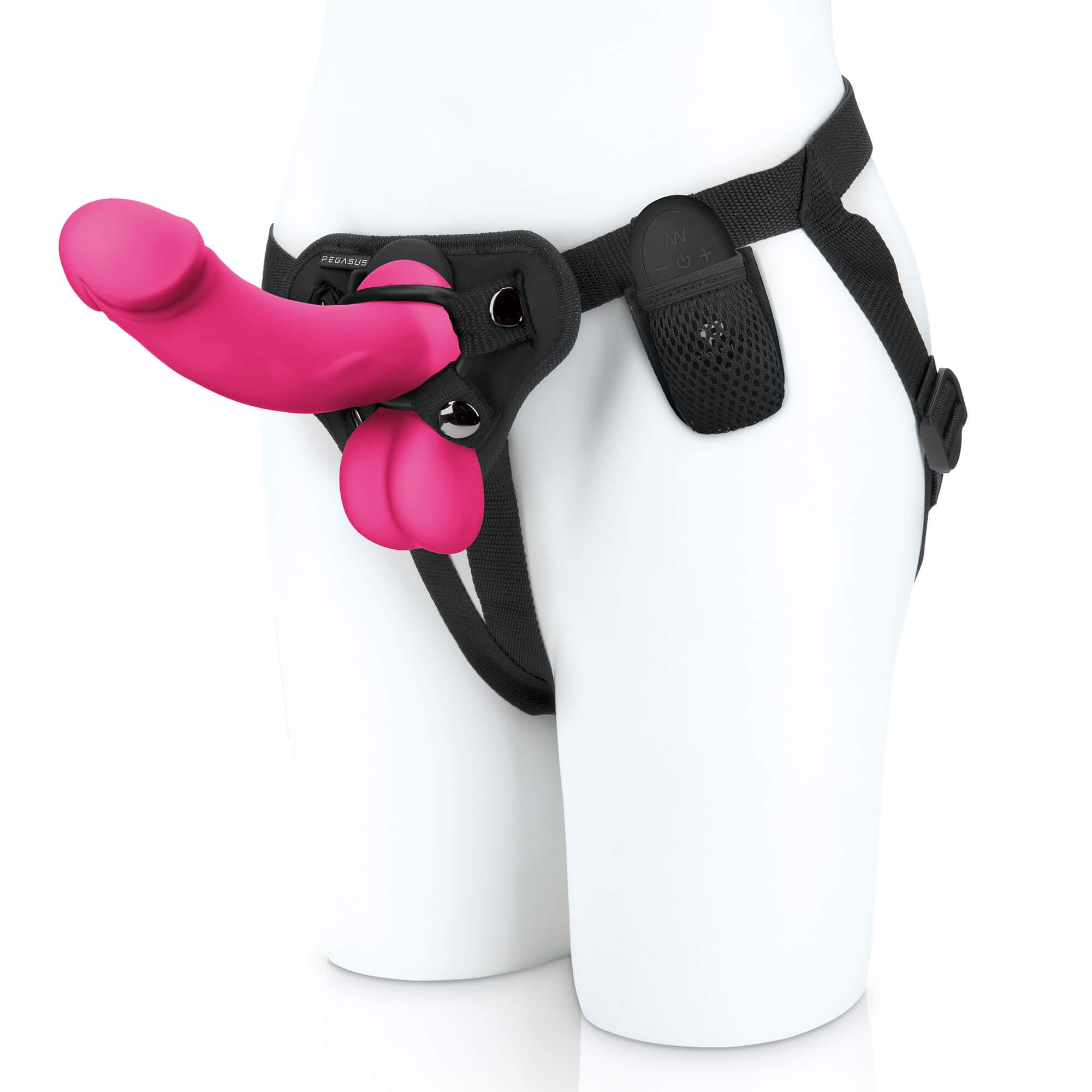 Pegasus - Realistischer Dildo mit Kugeln und Harness 