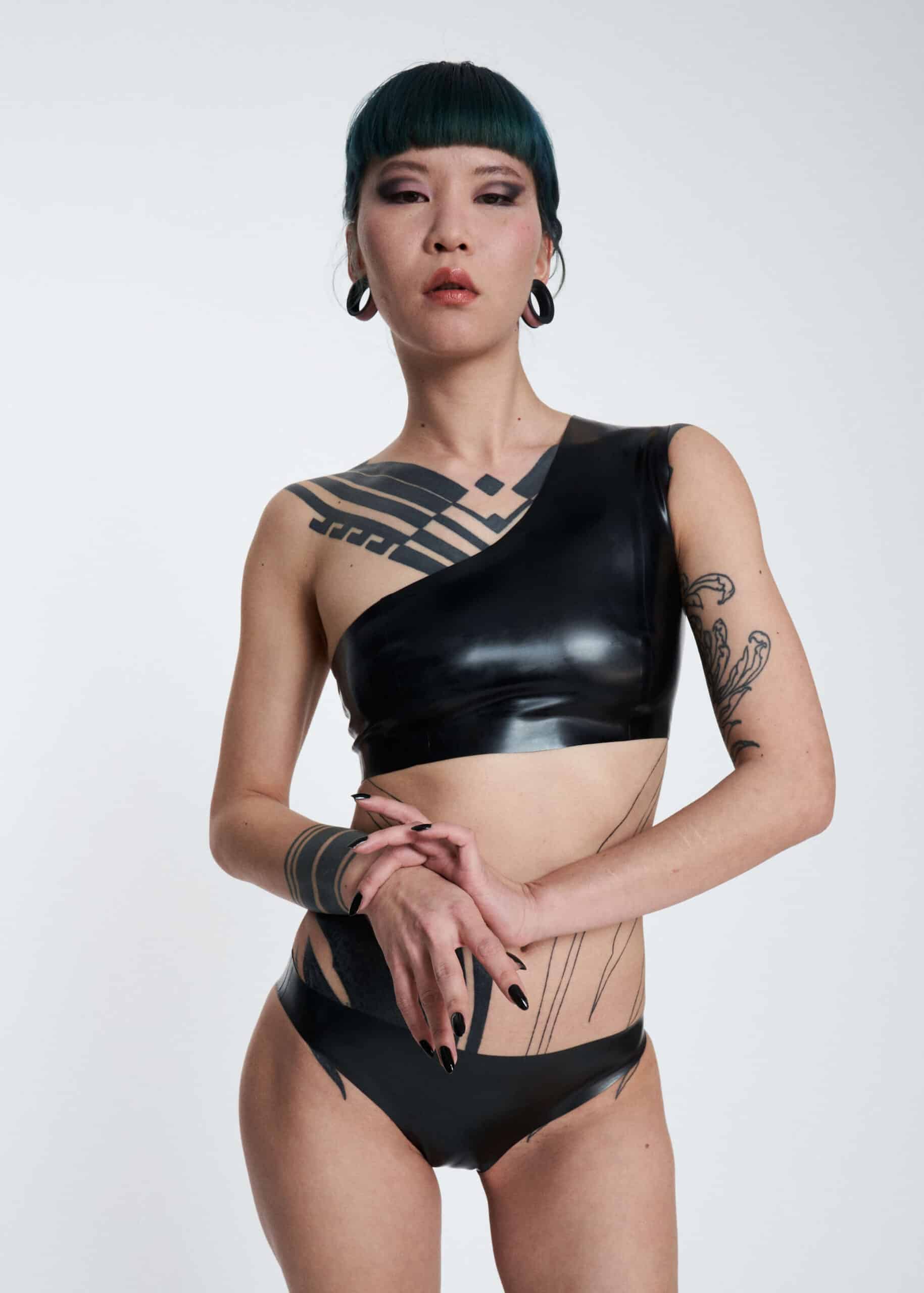 Filth Latex - Das Alice Latex Crop Top Größe XS