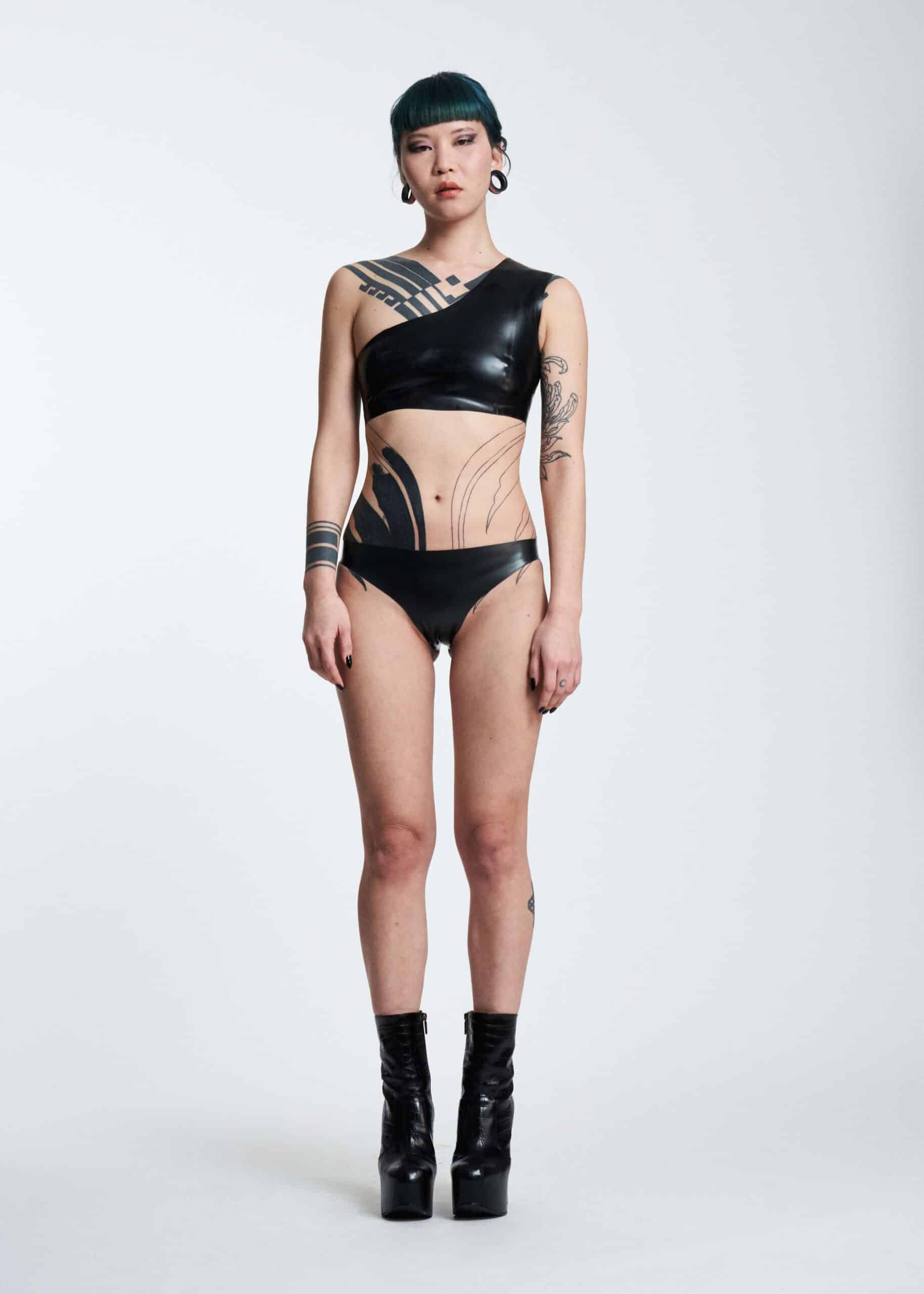 Filth Latex - Das Alice Latex Crop Top Größe XS