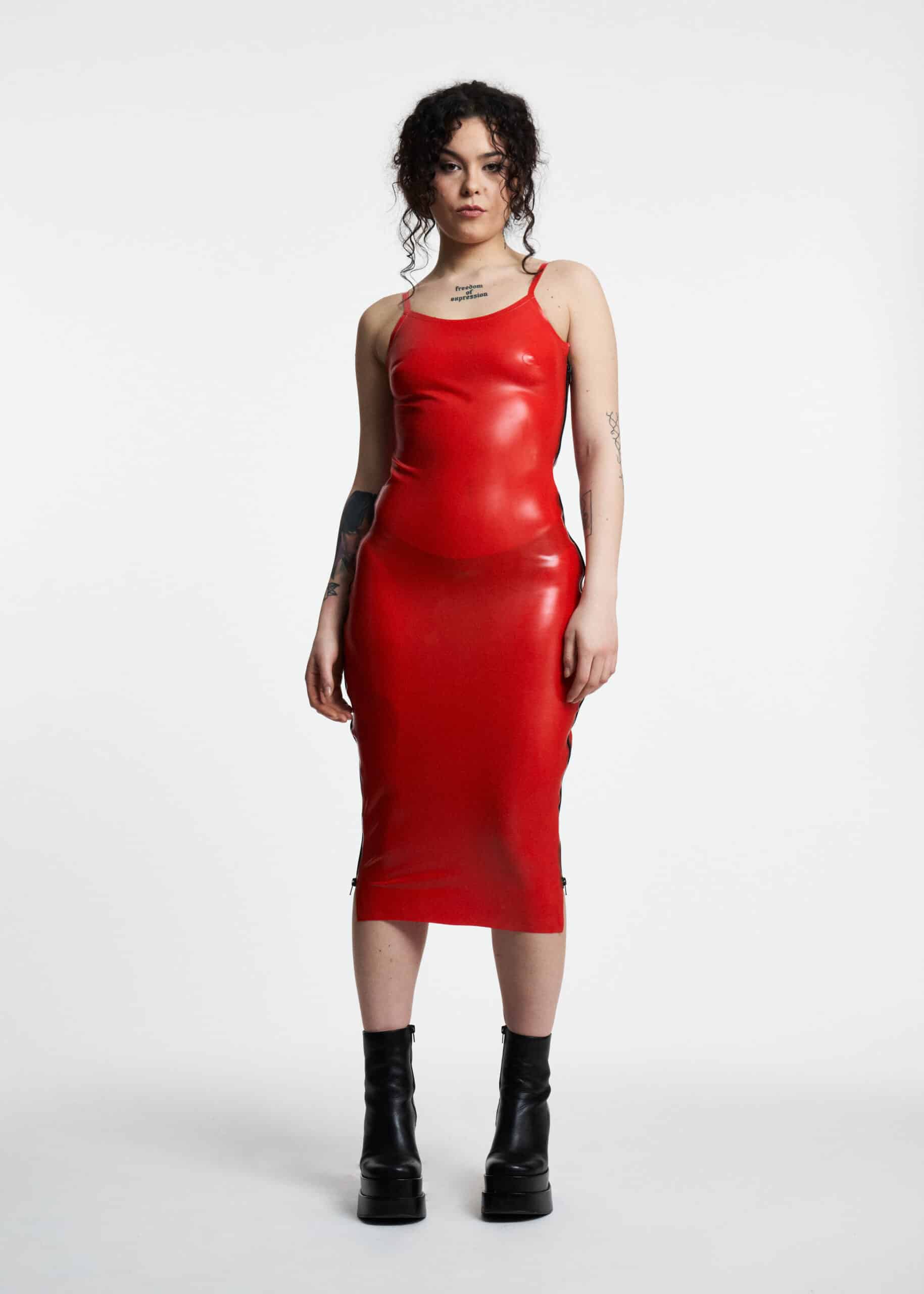 Filth Latex - Das halbtransparente Latexkleid Harvey Calf Größe XS