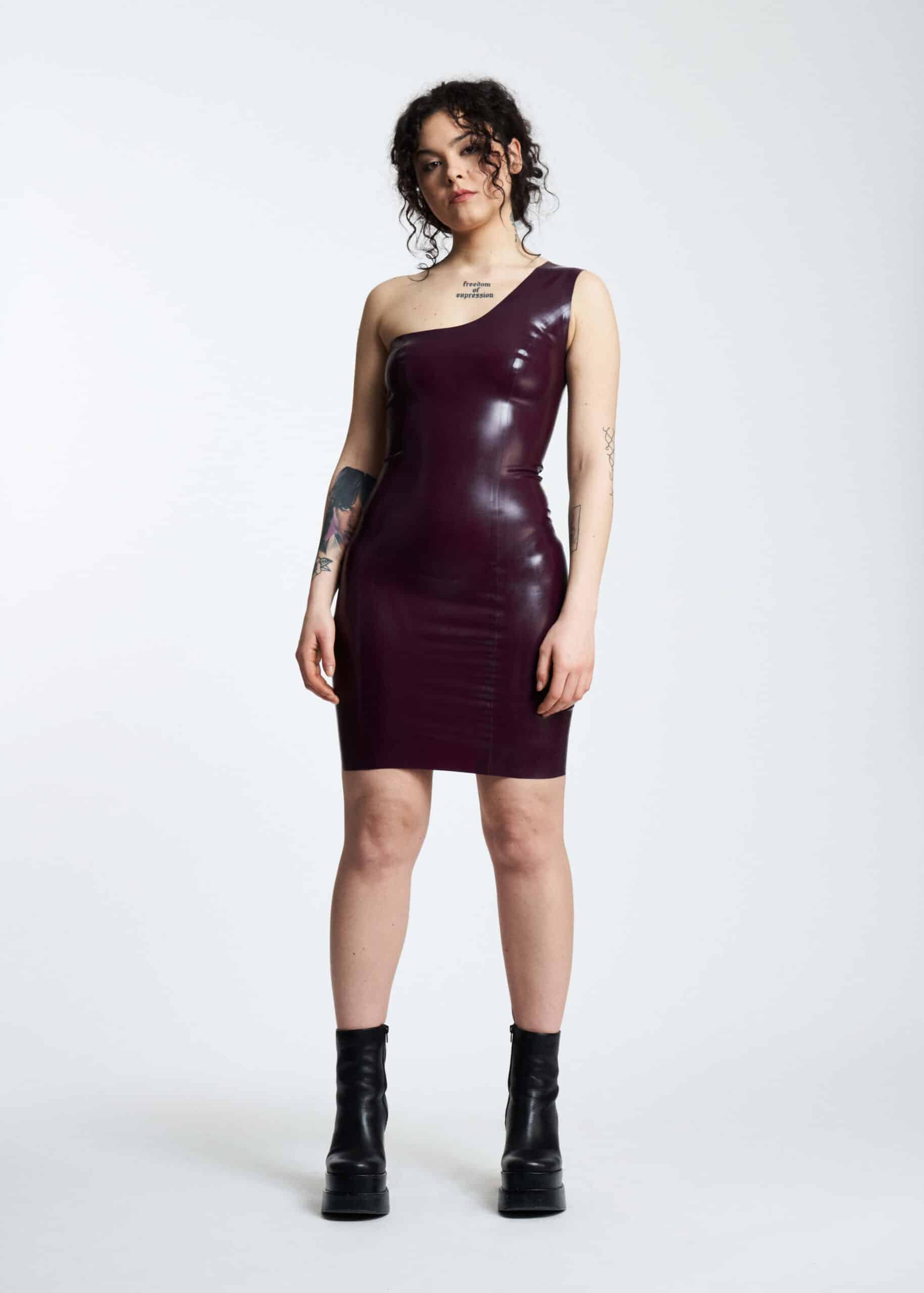 Filth Latex - Das Davis ärmellose Latexkleid Größe XS