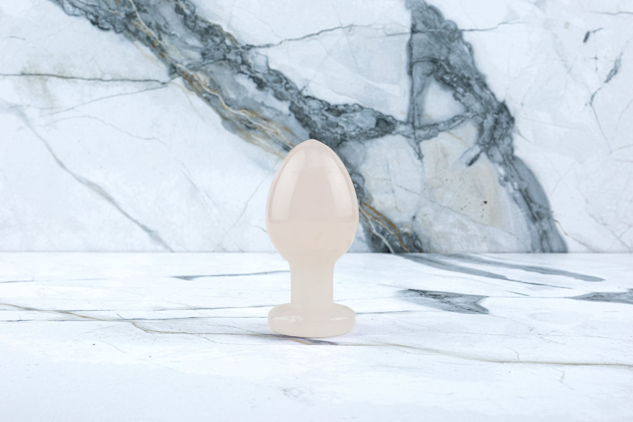Kristall Buttplug Eva - Rosenquarz