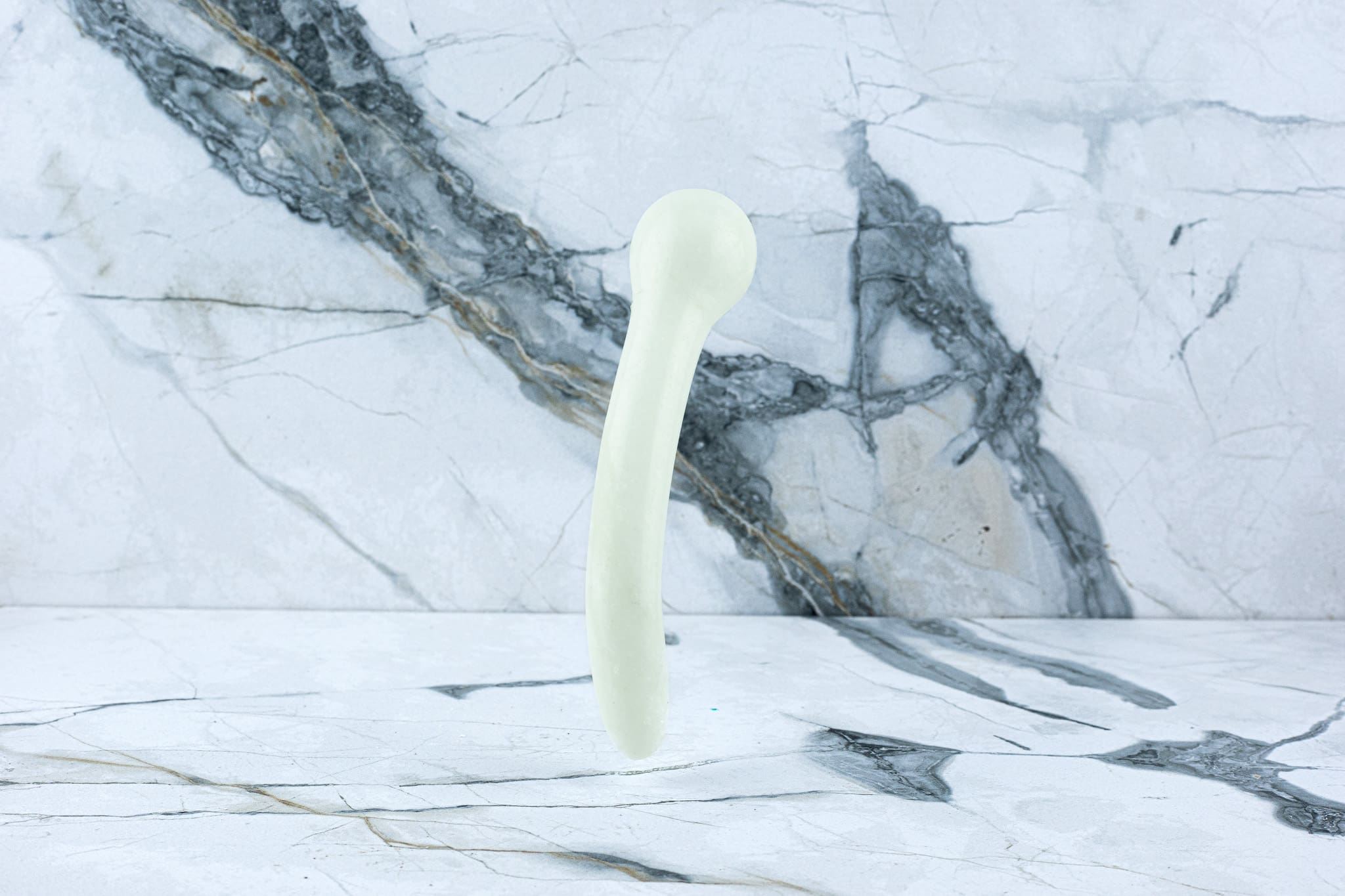 Kristall Dildo Olivia - Weiß Jade