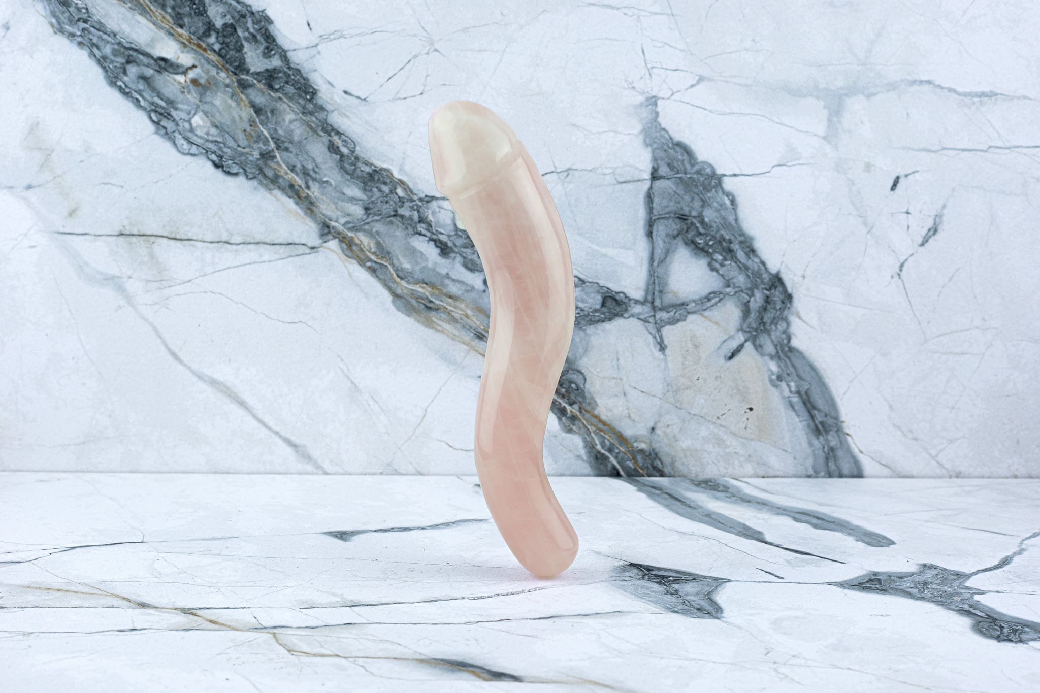 Kristall Dildo Emma - Rosenquarz
