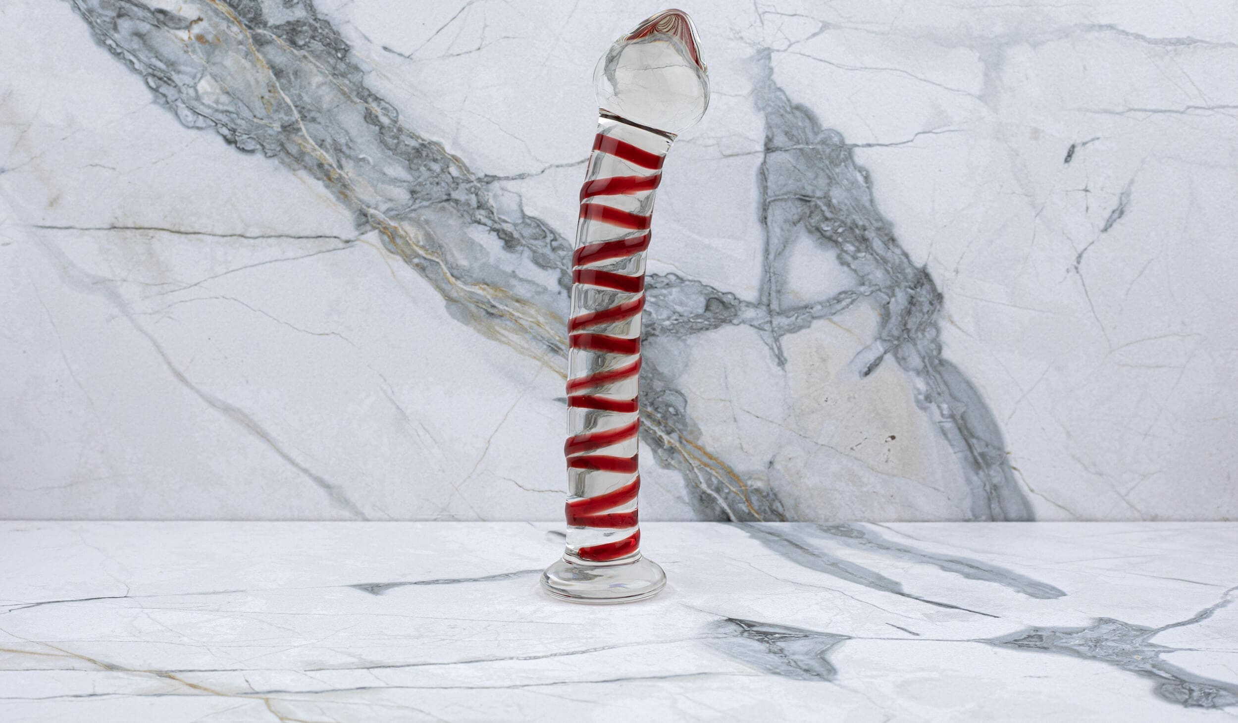 Gläs - Herr Gewirbelter Glasdildo (20,3cm)