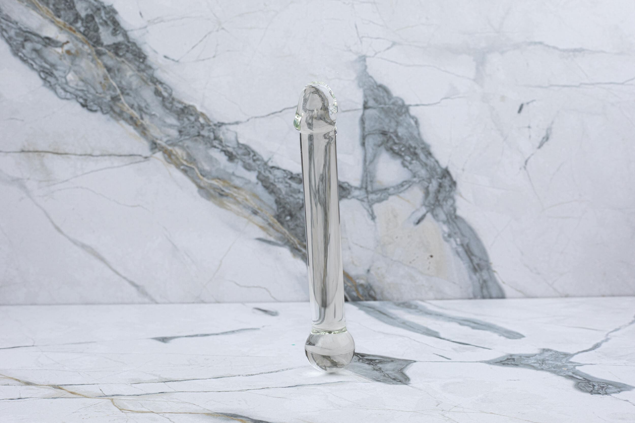 Gläs - Realistischer Kopf Glas Dildo