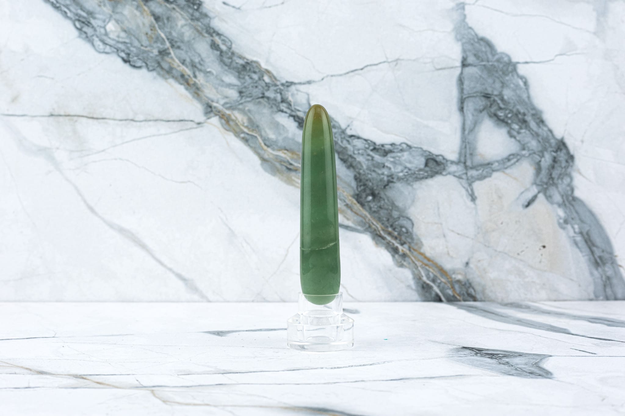 Yoni-Stab - Grüner Jadestab (10 cm)