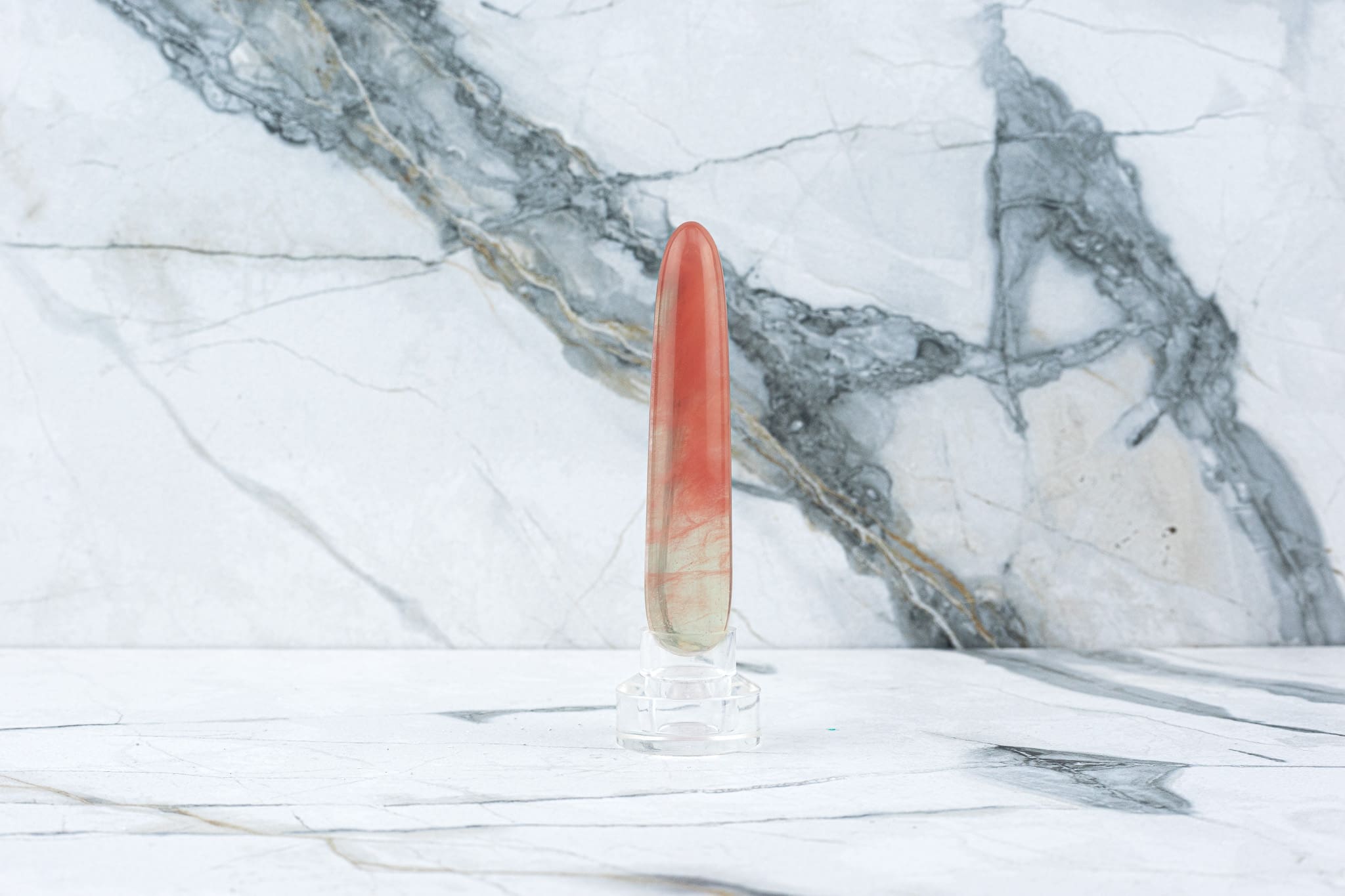 Yoni-Stab - Roter Quarz (10 cm)