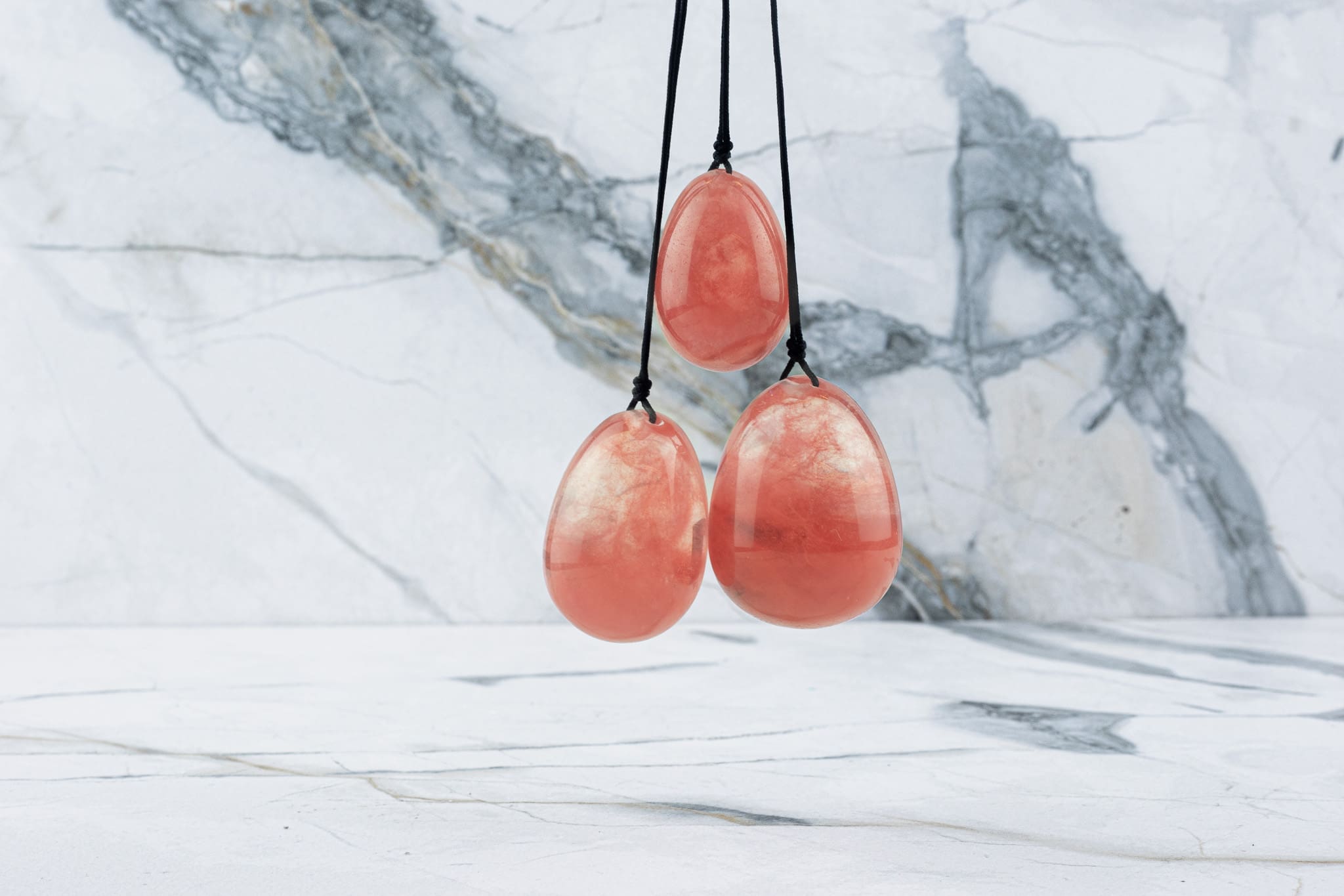 Yoni-Ei - Roter Quarz (Satz)