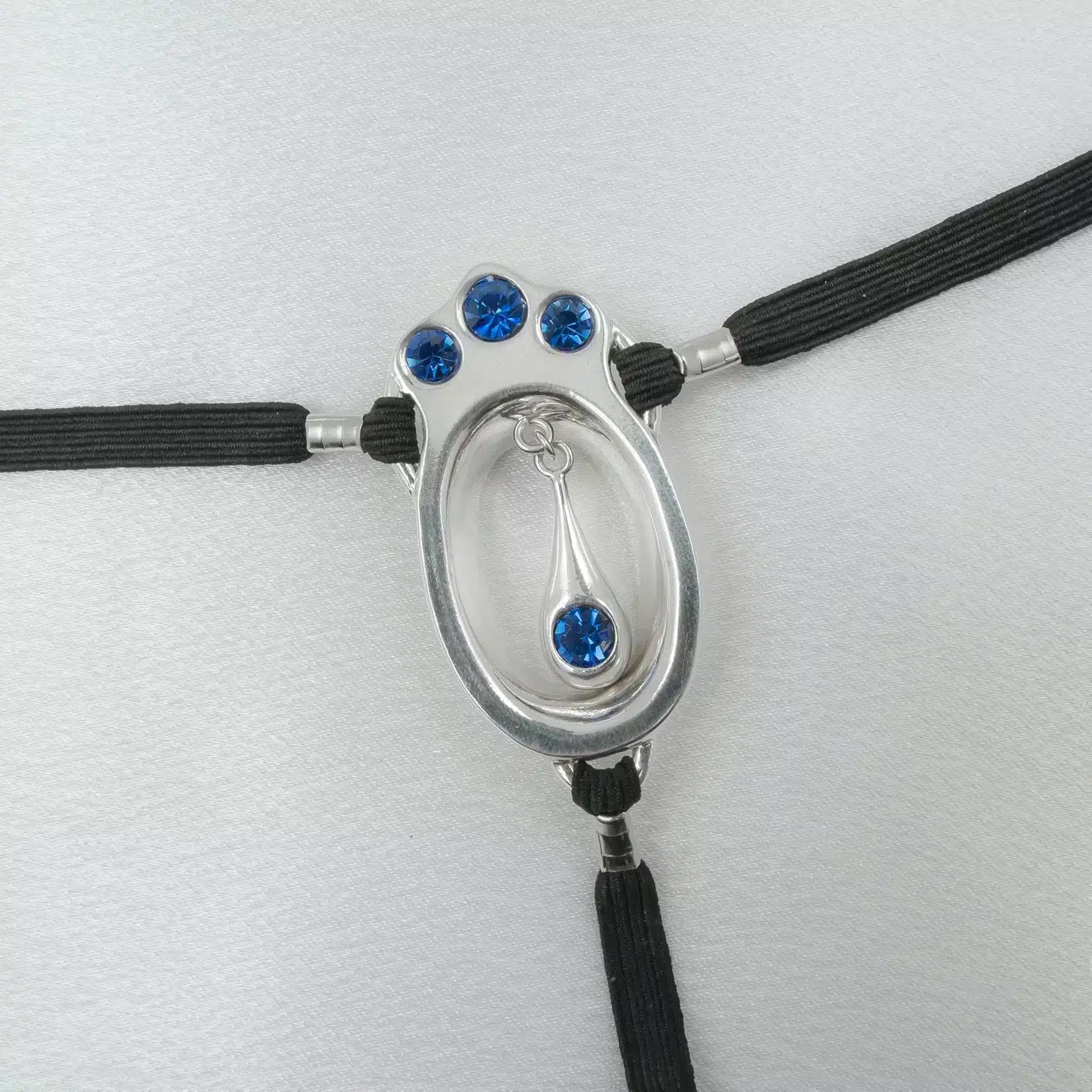 Sylvie Monthulé - Klitorisschmuck Blauer Kristall Perle 