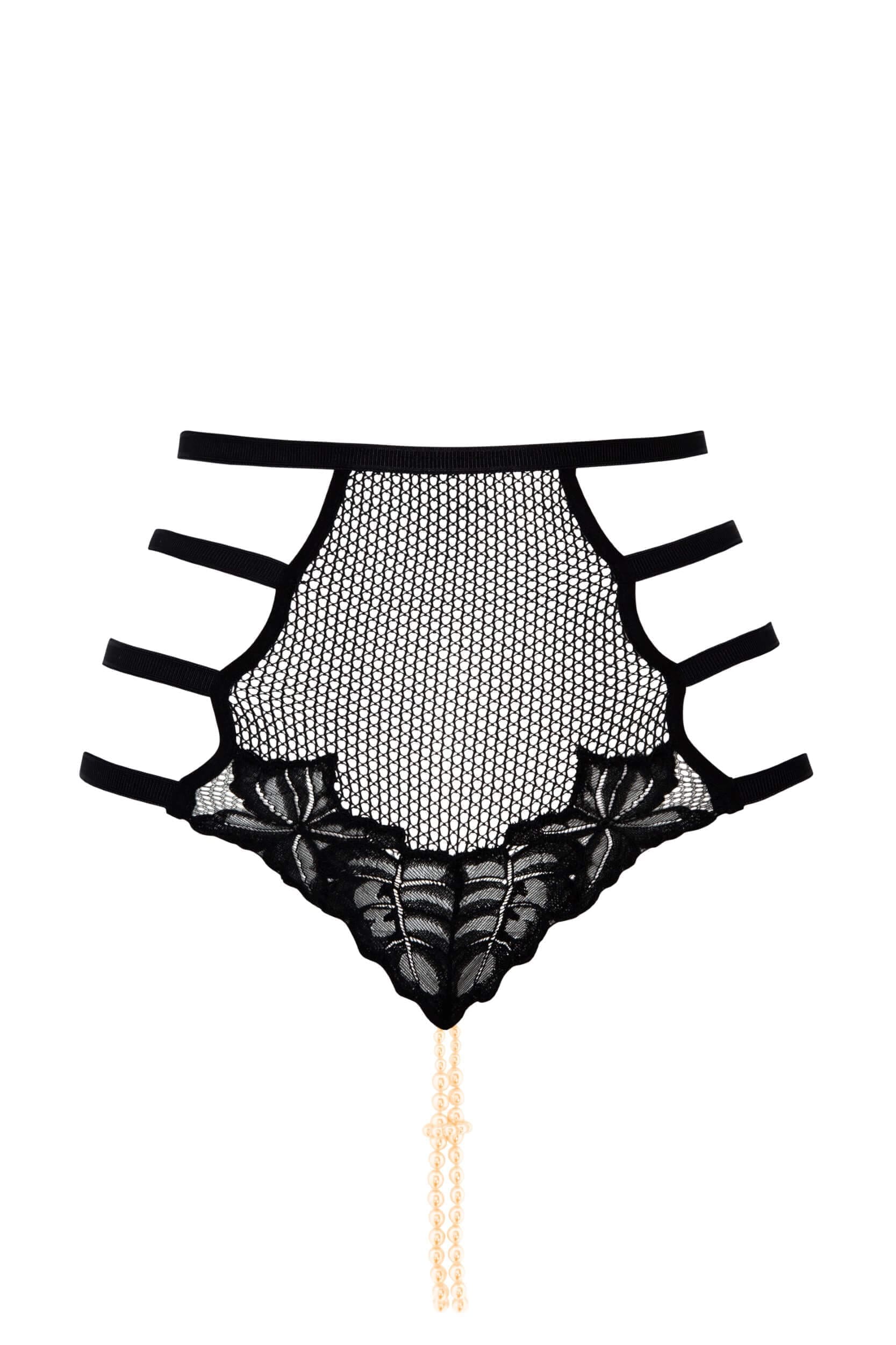 Bracli - London High Waisted - Luxuriöse Perlenstring-Dessous Größe M