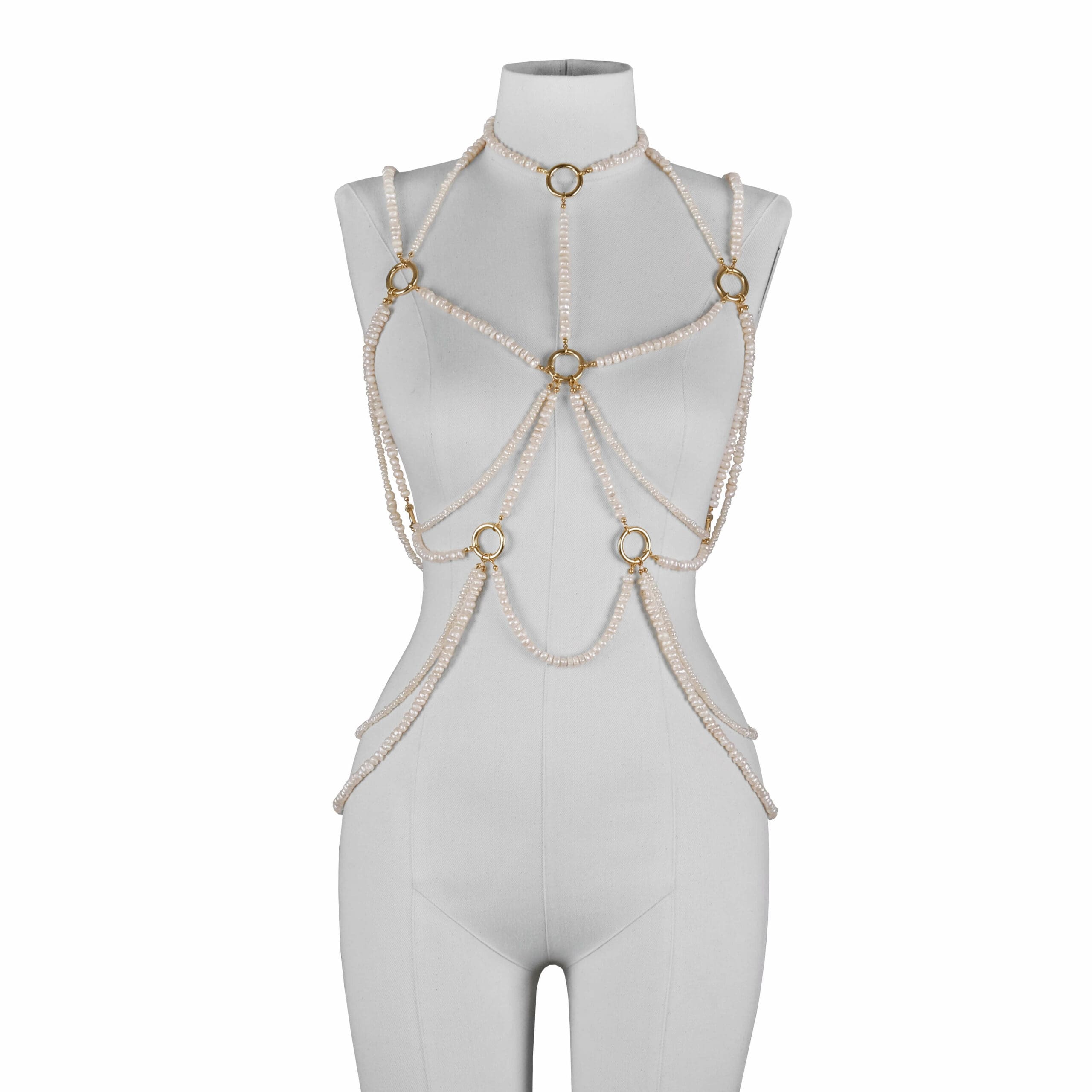 Elif Domanic - Karmel Perlengeschirr Größe XS