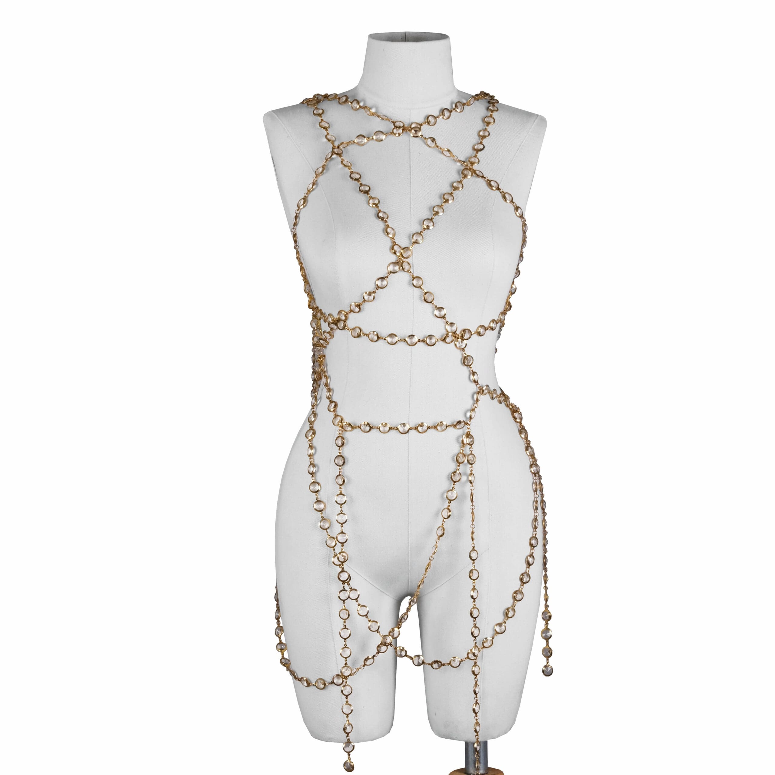 Elif Domanic - Lucita Harnisch aus Glasperlen Größe S