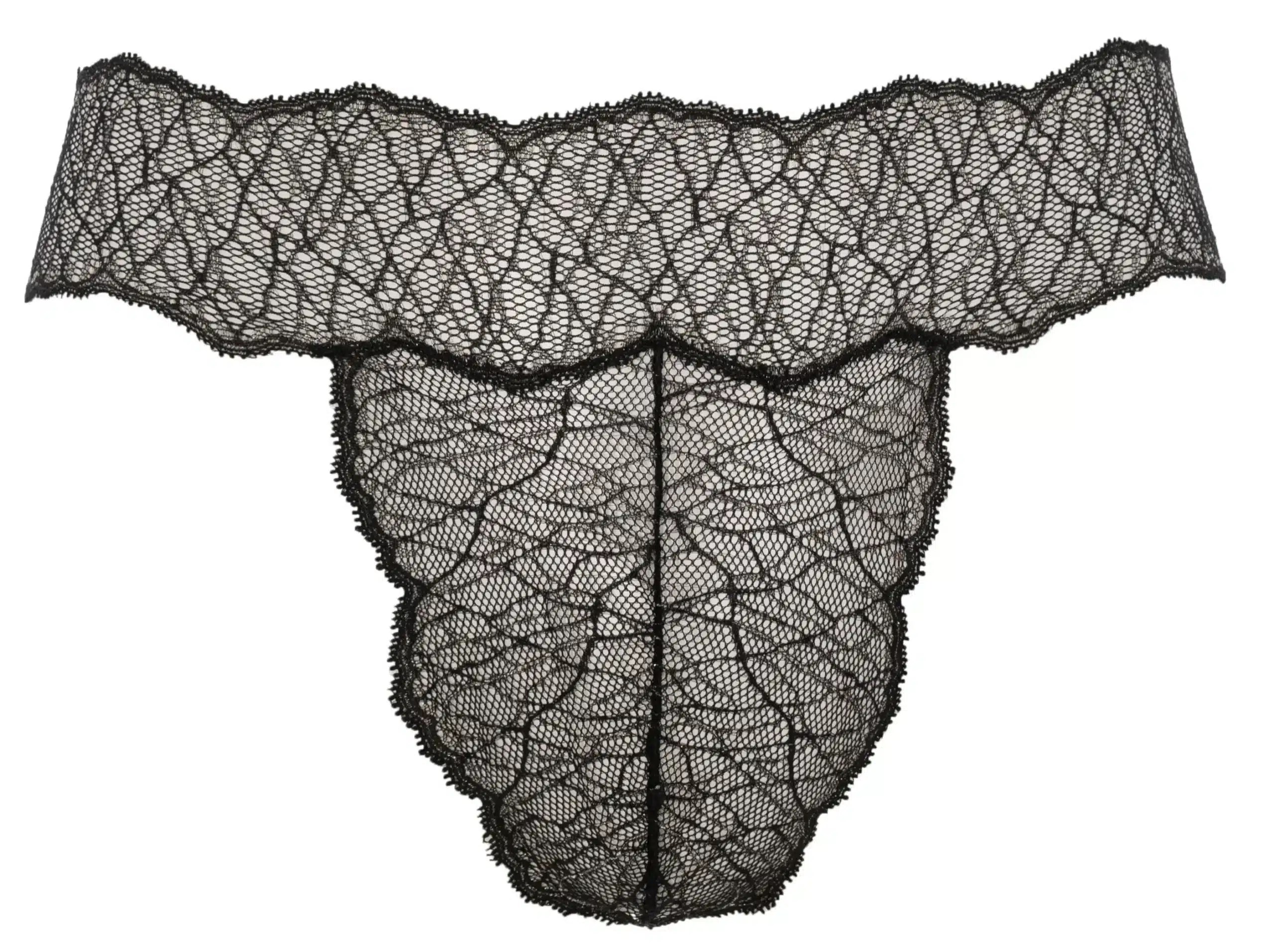 Bracli - Sydney Perlenstring Schwarz - Luxus-Dessous für Männer mit Perlen Größe L